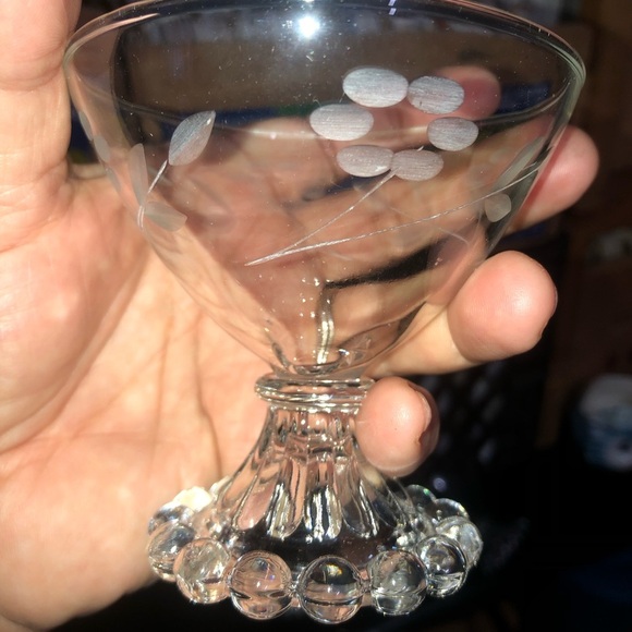 Vintage 1950s Anchor Hocking boo pie Ball laurel leaf glasses - Picture 3 of 8